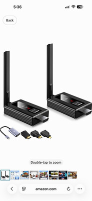 Wireless HDMI Transmitter & Receiver Kit 2.4/5.8GHz Plug & Play, Black