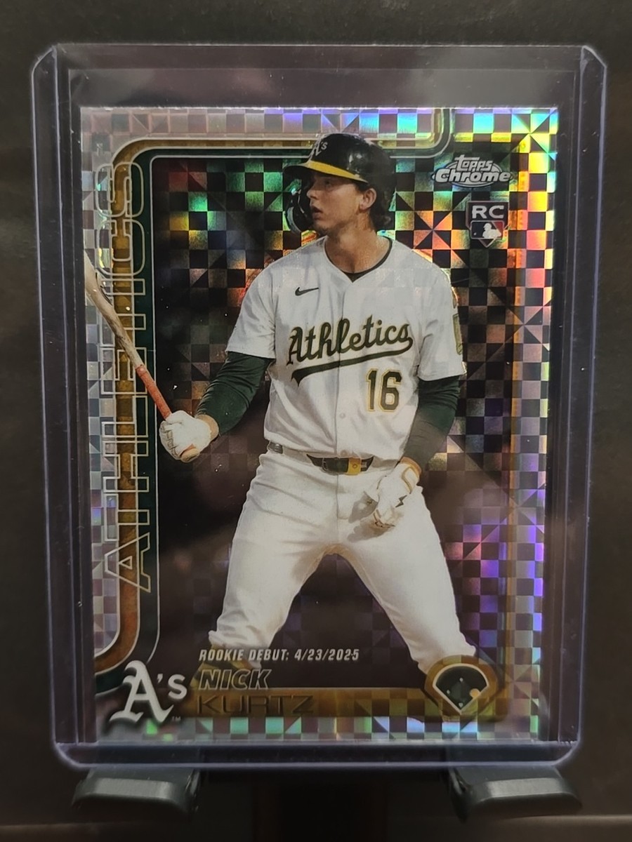 2025 Topps Chrome Update Nick Kurtz Rookie Debut X-Fractor #USC180