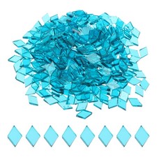200g Mosaic Tiles Glass Mosaic Tiles Stained Mosaic Glass Transparent Blue