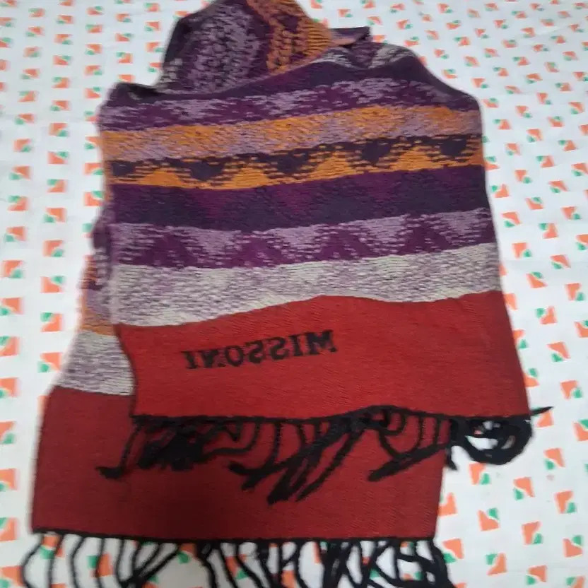 Missoni Zigzag Pattern Wool Muffler Warm and Styl… - image 2