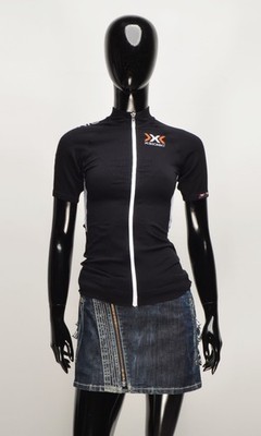Women's X-Bionic Short Sleeve Full Zip Black Compression Top Size S