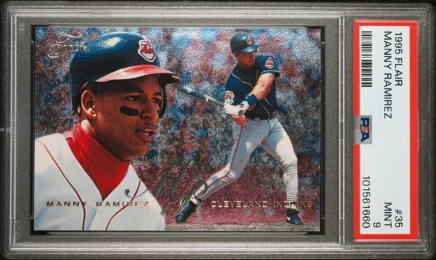 1995 Manny Ramirez Fleer Flair #35 Cleveland Indians Graded PSA 9 MINT