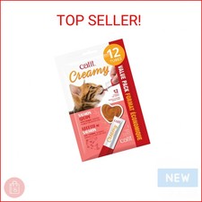 Catit Creamy Lickable Cat Treat, Healthy Cat Treat, Salmon, 12 Pack
