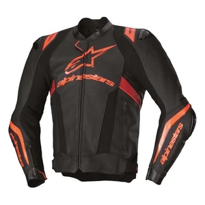 Alpinestars Missile V3 Ignition Leather Motorcycle Motorbike Jacket Black Red