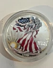 Encapsulated 1999 American Eagle Colorized .999 Fine Silver Dollar