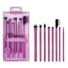 8 Piece Everyday Eye Essentials Makeup Brush Set, Eye Brushes for Eye Liner, Eye