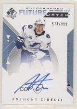 2018-19 SP Authentic Auto Future Watch 574/999 Anthony Cirelli #149 Auto s0w