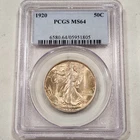 1920 Walking Liberty Half Dollar ~ PCGS MS64 ~ 50C Philadelphia Mint US Coin