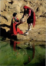VTG Postcard Acoma Woman at Water Cistern Sky City Pueblo of Acoma New Mexico NM VTG Postcard Acoma Woman at Water Cistern Sky City Pueblo of Acoma New Mexico NM