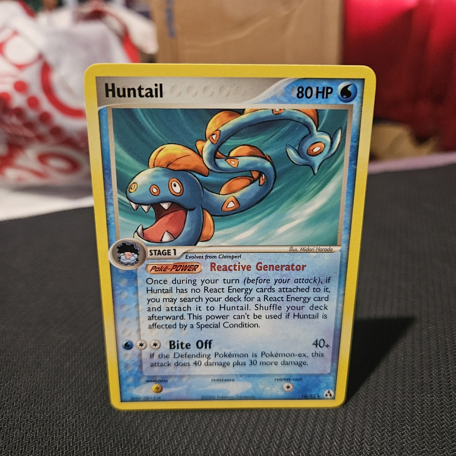 Huntail Pokemon TCG Legend Maker Non-Holo Rare Card #18/92