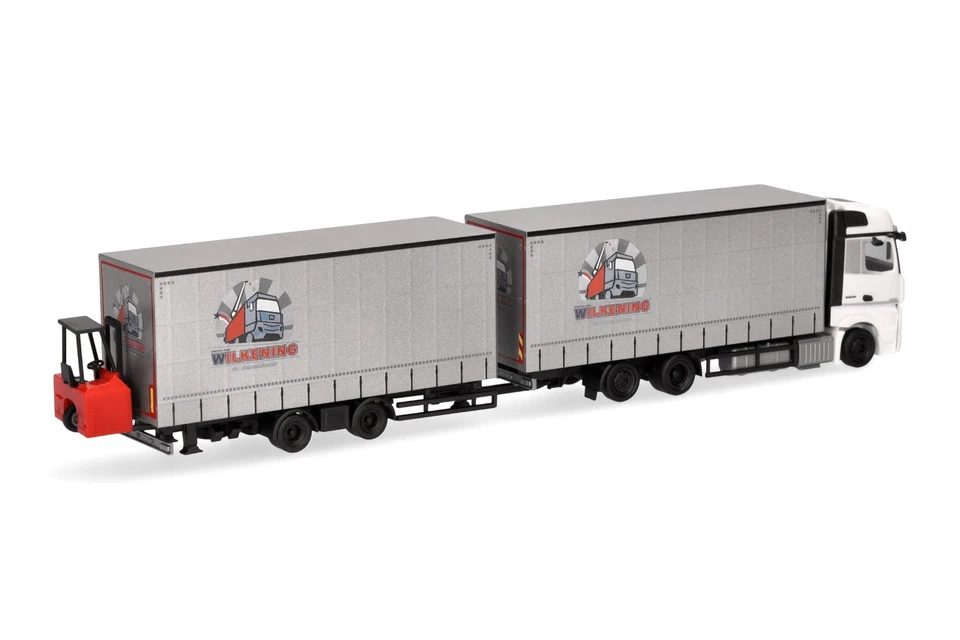 Herpa 319683 | MB Actros | Jumbotandem-Hängerzug m. Stapler | Wilkening | 1:87 - Bild 2 von 4