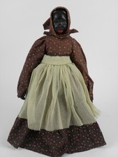 Rare Vintage Folk Art Cloth Body Porcelain Head, Hands  Feet Doll