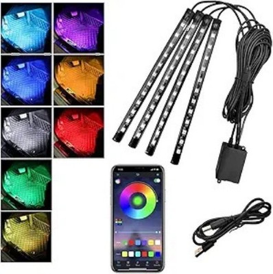 Car Led Interior Lights, RBG 48 LED Multicolor Music Auto Inter Color: USB+APP