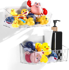 Bath Toy Storage Holder for Bathtub, Wall Mounted Shower Bath Tub Baby Toy Organ
