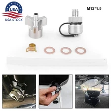 SS Quick Twist Oil Drain Valve For M12*1.5 with Stainless Drain Hose Attachment