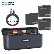 2200mAh Battery Fast 3 Channel Battery Charger For Insta360 Ace Pro 2 / Pro