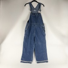 Vintage 90s Cherokee Lace-Trim Cropped Denim Overalls