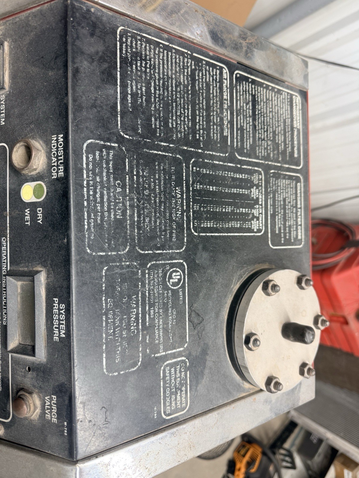 Snap-on Refrigerant Recovery Machine R12 system converted to R 134 A | eBay