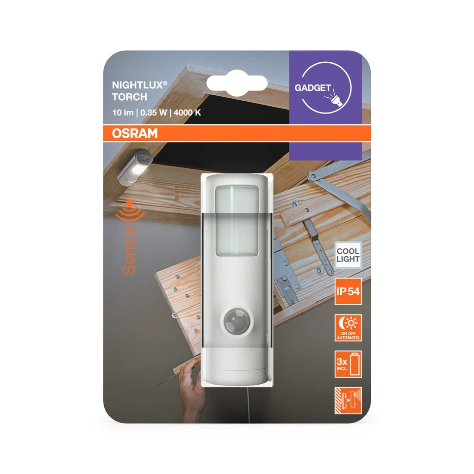 OSRAM Torch LED-Nachtlicht mit Bewegungsmelder weiß, 2in1 - Bild 2 von 4