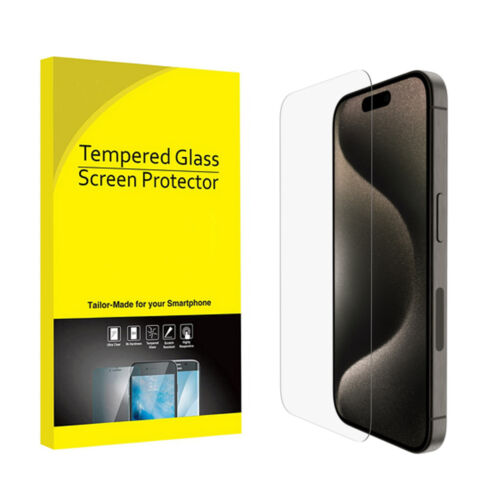 Protection d'écran en verre trempé Gorilla pour Apple iPhone 15 14 13 12 Pro max min - Photo 1/9