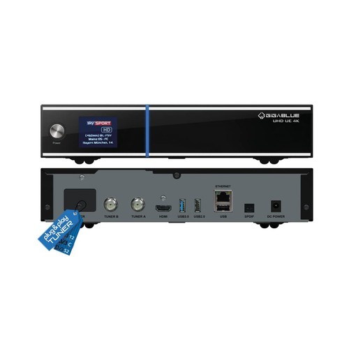 ►GigaBlue UHD UE 4K 2xDVB-S2 FBC Twin Tuner CI LAN PVR E2 Linux 2160P NEU OVP♻️ - Bild 5 von 7