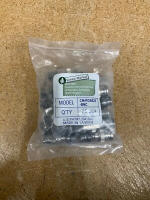Lot of 25 Connectors CM-RGBS25-BNC