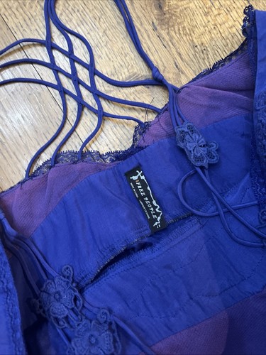 Free People Tunica Canotta Senza Maniche a Livelli Viola/Blu, Donna 12 - Foto 5 di 11