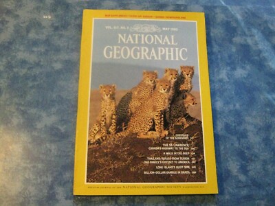 NATIONAL GEOGRAPHIC May 1980 CHEETAHS The St. Lawrence THAILAND Long Island 