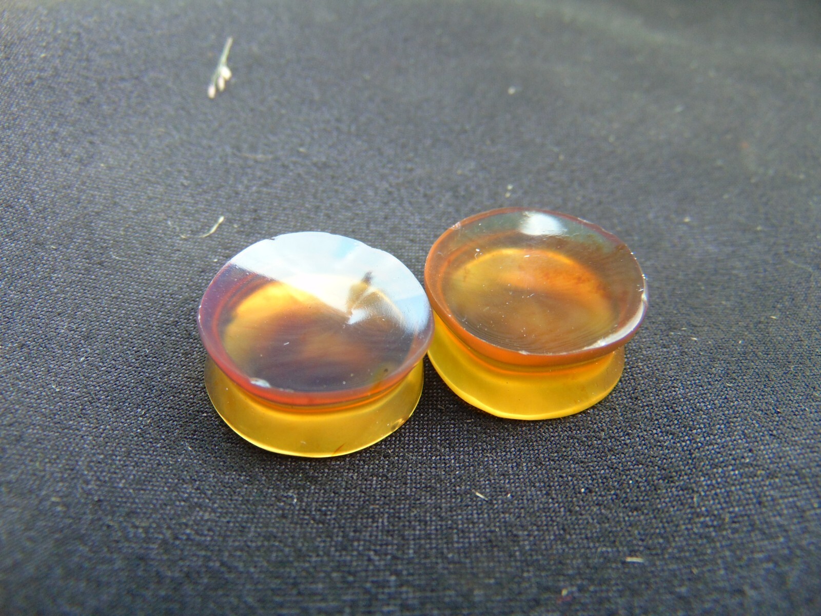 plugs earrings 21X10 mm Indonesian Amber No.7 eBay