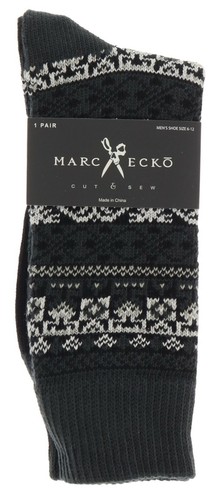 Herren Socken von Marc Ecko Rundhalslänge Fair Isle Muster Winter Strick Baumwollmischung  - Bild 6 von 30
