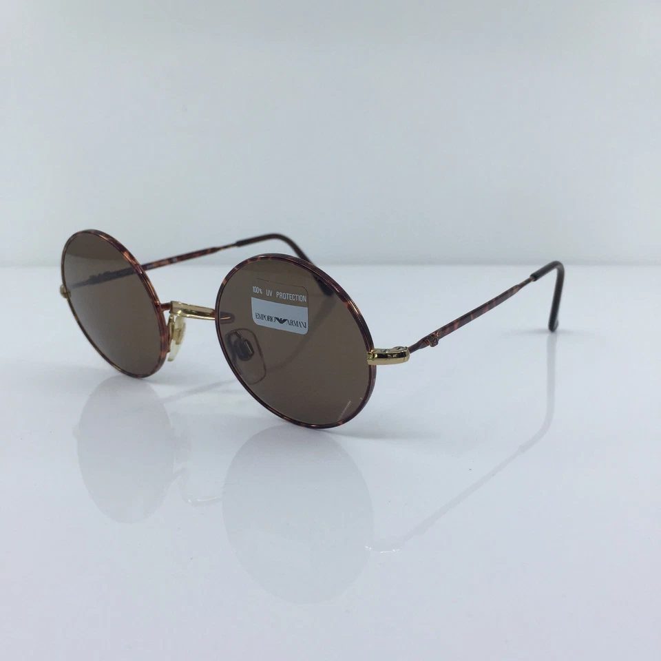 Gafas de sol vintage Emporio Armani EA 001 C. 721 oro tortuga 44-21 mm hechas en Italia Foto 2 de 4