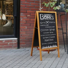 Magnetic A-Frame Chalkboard Message Sign Board Extra Large 44"x22" Free Standing