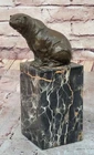 Vintage Lost Wax Method 100% solid Bronze Polar Bear Sculpture Home Decor Sale