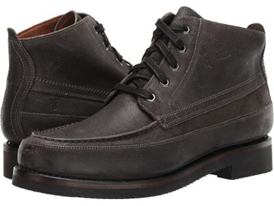 New in Box FRYE Mens Field Lace Up Boots Grey Suede Leather Size 9 MSRP $298