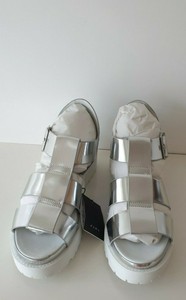 silver platform wedges