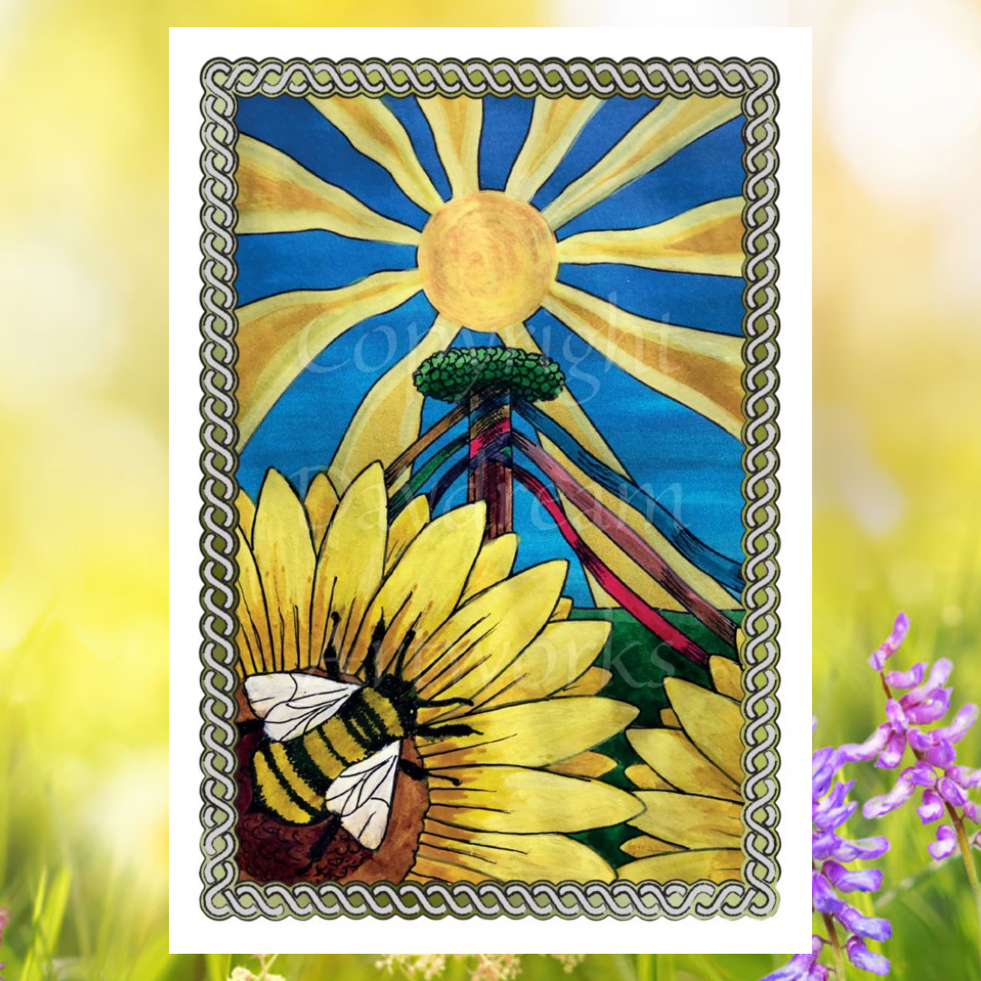 Beltain Beltane Greeting Card - By Daydream - Sale For Our Animal Charity