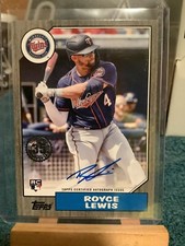 2022 Royce Lewis Topps Update 1987 Rookie Black Auto /199 Minnesota Twins RC