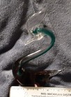 Beautiful Art Glass Swan--Clear, green purple, 9" tall — photo 7