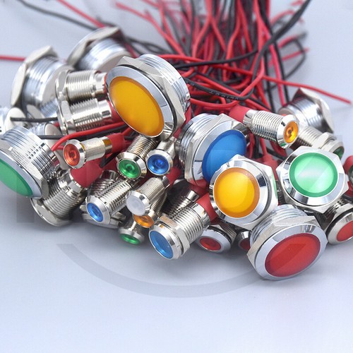 Waterproof LED Metal Indicator Light 6 -22mm Car Signal Panel Lamp AC/DC 3V-220V - Picture 10 of 23