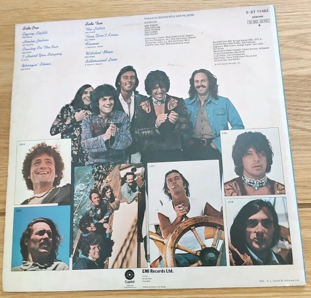 QUICKSILVER Vinyl LP Solid Silver EMI Capitol E-ST 11462 1975 - Image 2 of 4