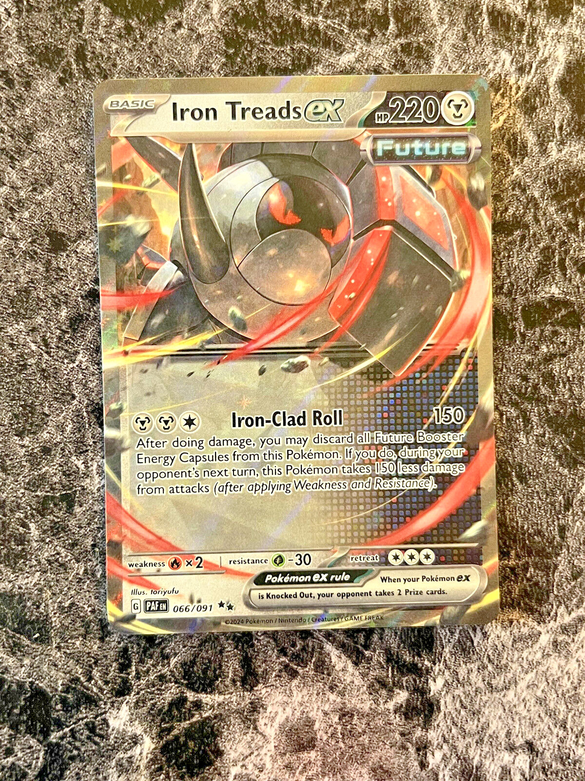 Iron Treads ex 066/091 Sv: Paldean Fates Holo NEAR MINT DOUBLE RARE