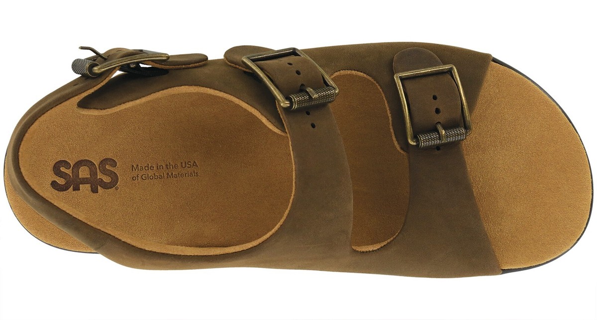 SAS Bravo Sandal Grizzly Leather 9.5 Medium Men display picture 2