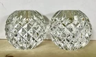 Waterford Crystal Candle Holders Set Of 2 Vintage Round Candlesticks 2-1/2"