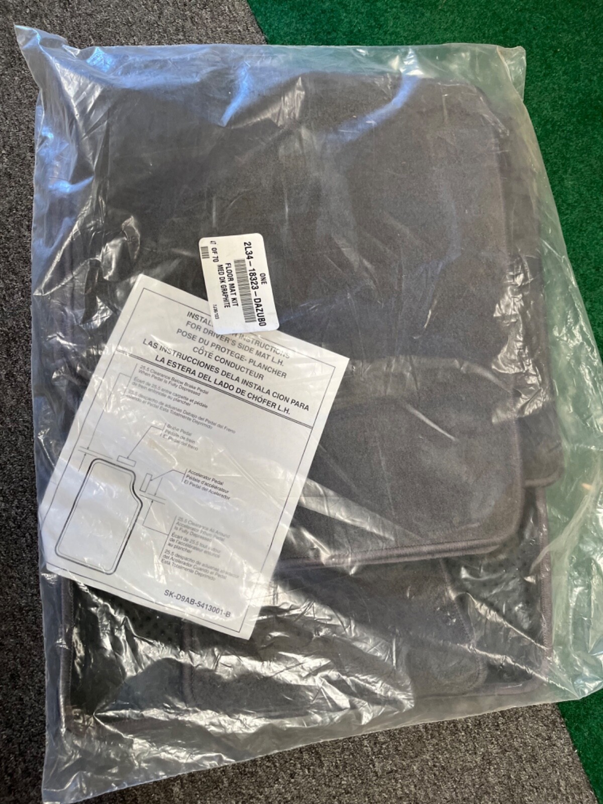 FORD FLOOR MAT KIT SKD9AB5413001B Med DK Graphite eBay