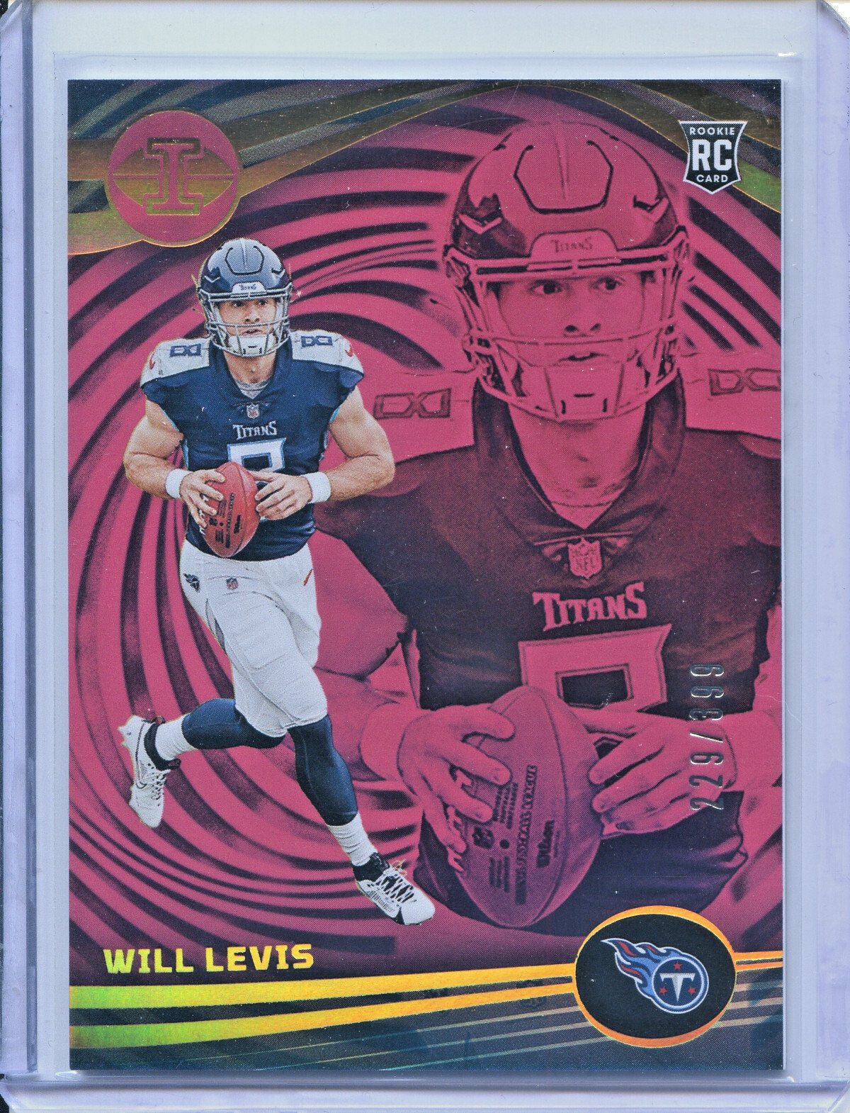 Will Levis 2023 Panini Illusions #95 Pink Trophy Collection Titans RC /399