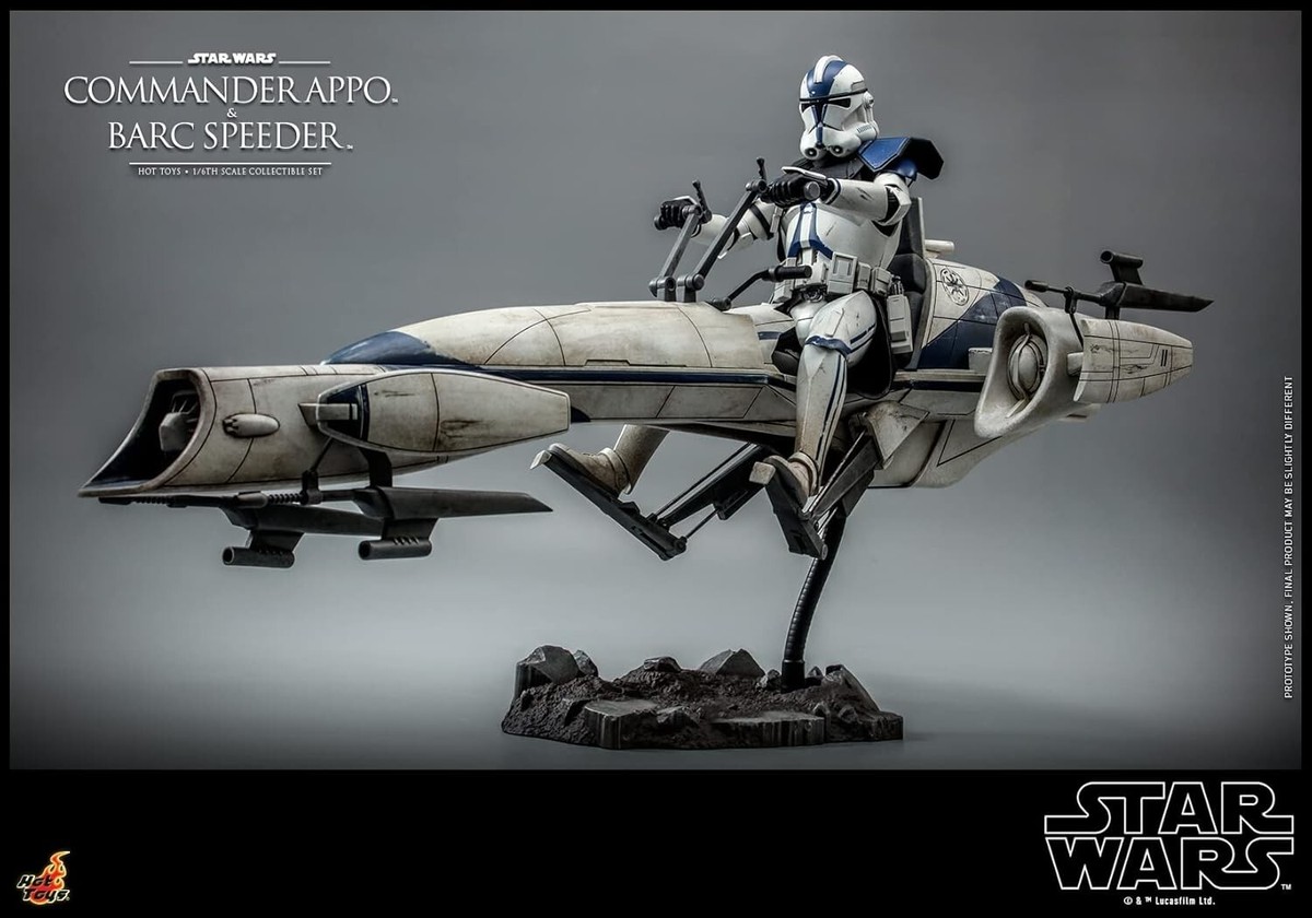 Hot toys Star Wars The Clone Wars Commander Appo & BARC Speeder 1