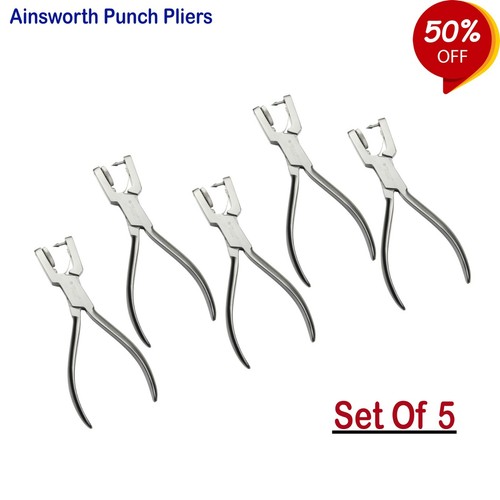 Set D'instruments Dentaires Pour Digue (Rubber Dam) - Pince Ainsworth Punch - 15 Pièces, Acier Inoxydable