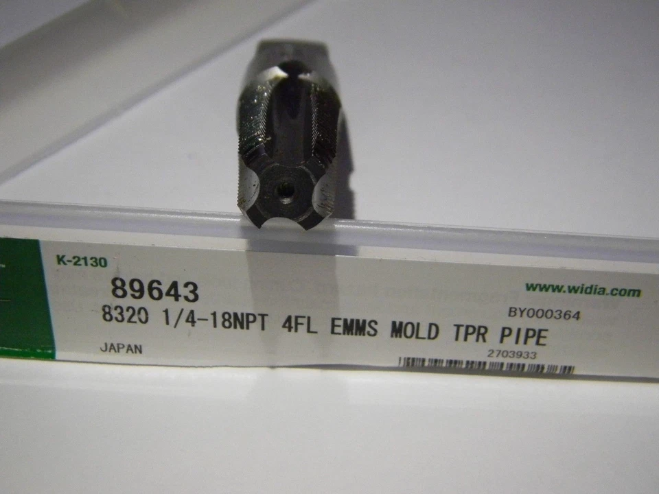 Greenfield 8320 1/4"-18 P Taper Uncoated 4FL RH Pipe Tap 89643 - Image 2 of 3