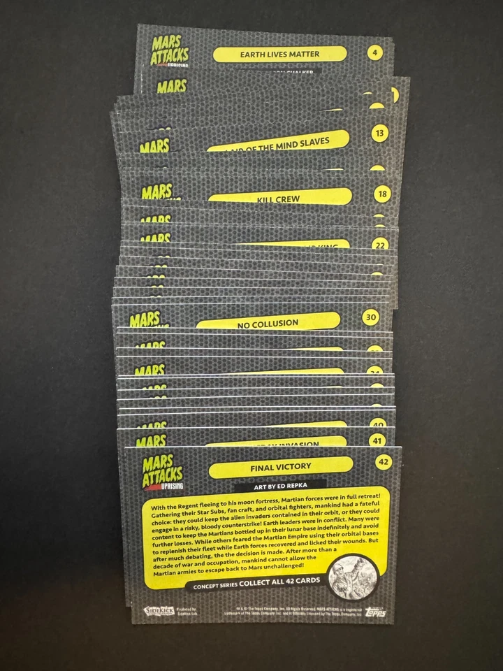 Mars Attacks! Uprising Complete Concept 42 Card Parallel Set - Image 2 of 2