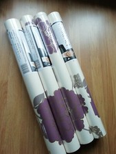 4x Graham & Brown Shantung Plum Pattern 50-114 Laurence Llewelyn-Bowen Wallpaper